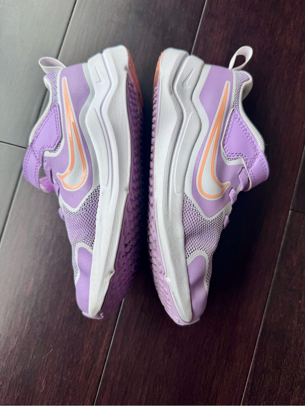 Nike Kids Cosmic Runner Lavender & Peach Athletic Sneakers - Picture 4 of 5